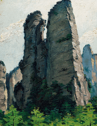 夫妻天合（油画）46×35cm-1986年-韩玉臣