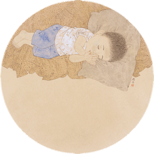 记忆之生长（国画）43×43cm-2020年-周玲子