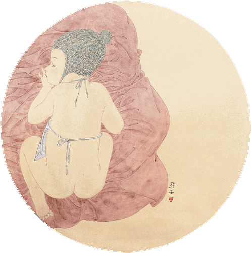 记忆之梦（国画）43×43cm--周玲子