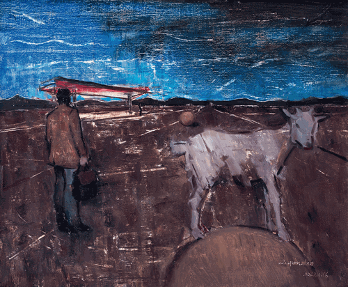 沉默的传说（油画）50×60cm-张文朝