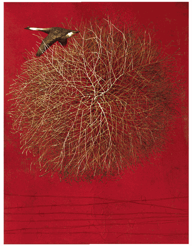 听见草原--梦巢（版画）80×61cm-胡日查
