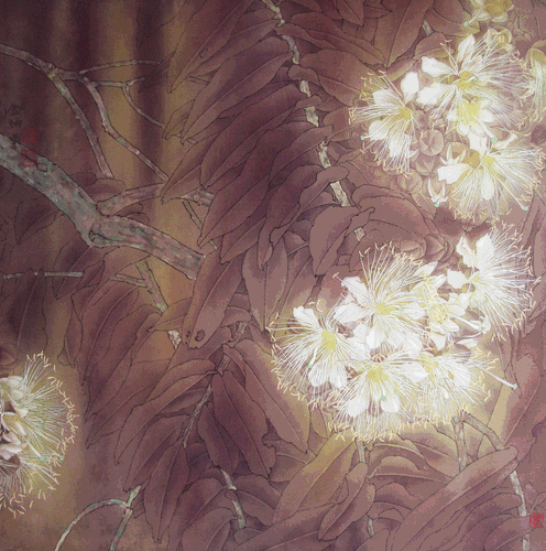 早春的记忆-之二（国画）68×68cm-2009年-金-纳
