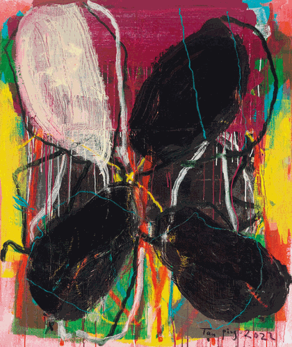 蚁（丙烯）120×100cm-2022年-谭-平