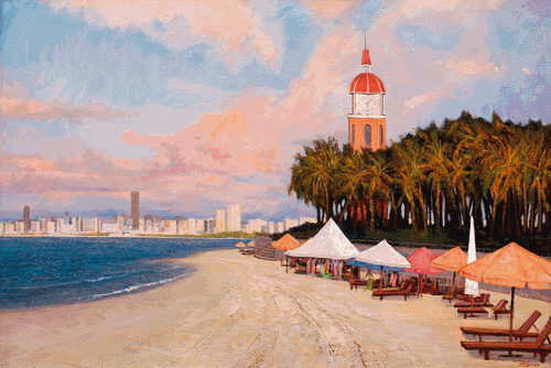 一座有天使的城市（油画）80×120cm-2022年--王-锐