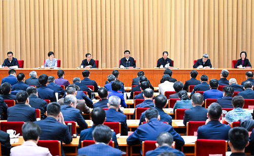 1月15日，全国统战部长会议在北京召开。中共中央政治局常委、全国政协主席王沪宁出席并讲话。新华社记者 张领 摄