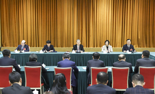 赵乐际参加致公党、侨联、对外友好界委员联组会