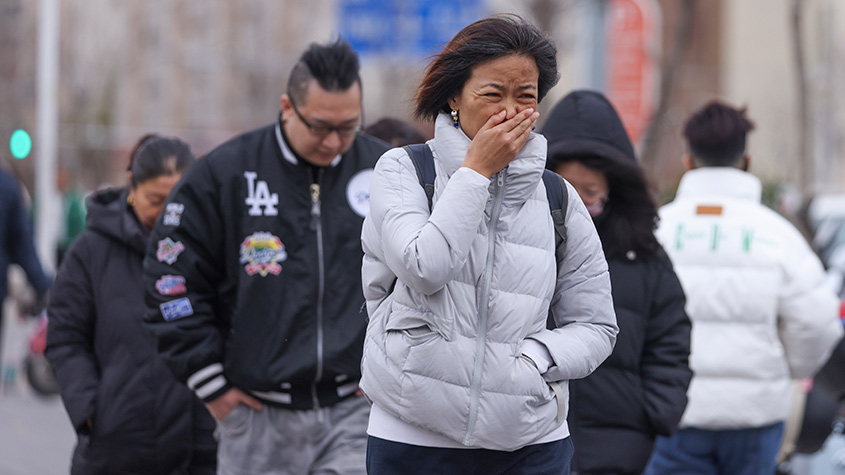 北京遭遇大风降温天气