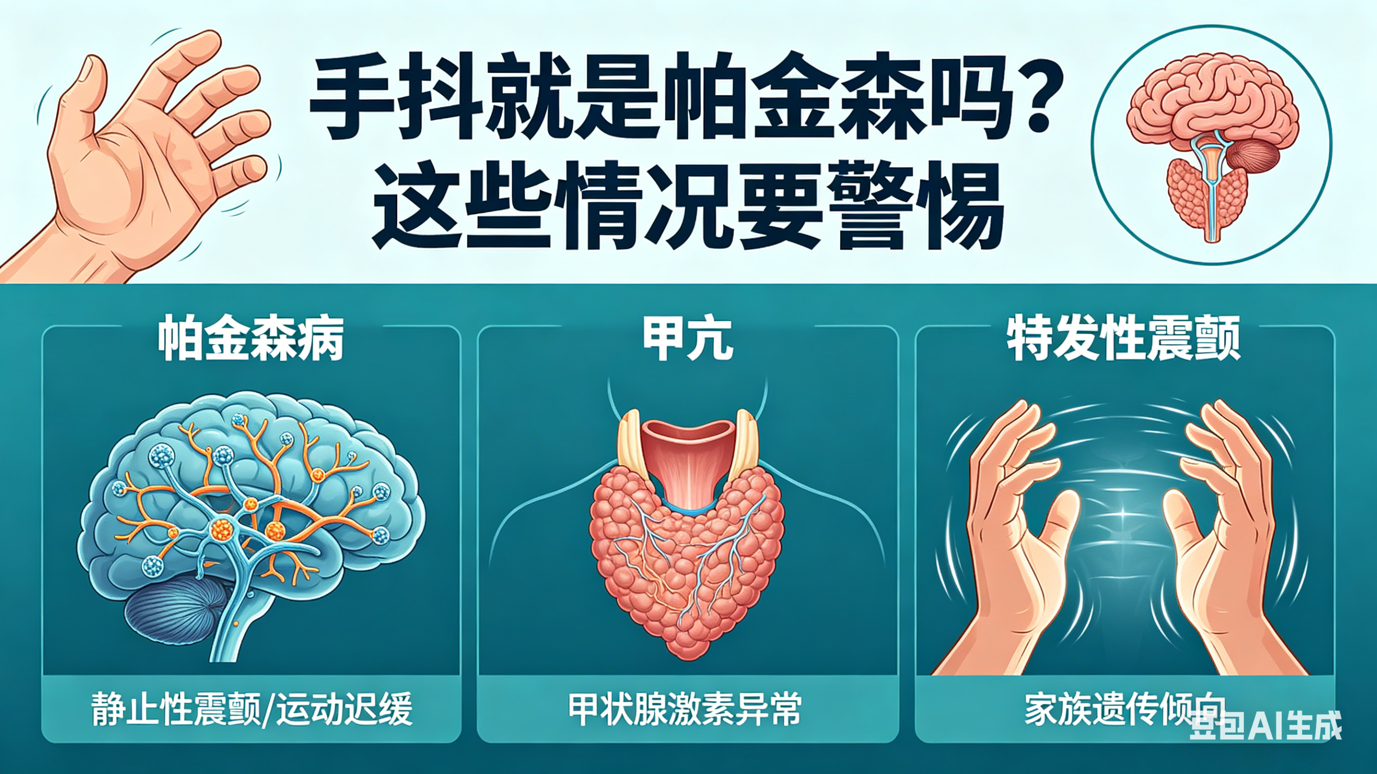 手抖就是帕金森吗，这些情况要警惕