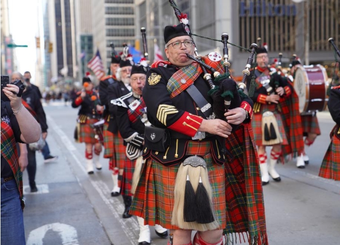美国纽约：庆祝苏格兰格纹日