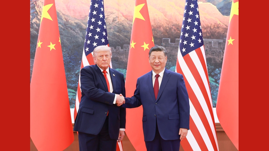 新华图讯丨习近平同美国总统特朗普举行会谈