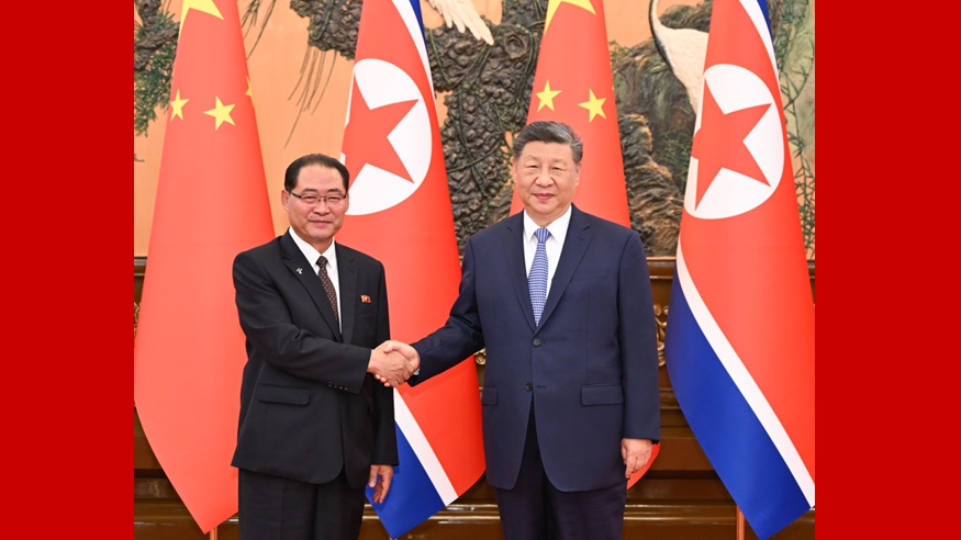 新华图讯丨习近平会见朝鲜内阁总理朴泰成