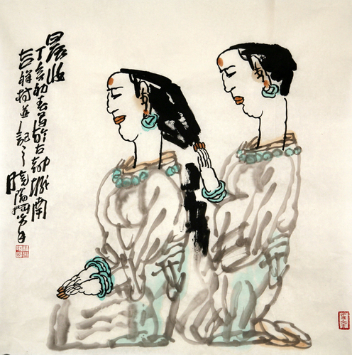 晨妆 68×68cm