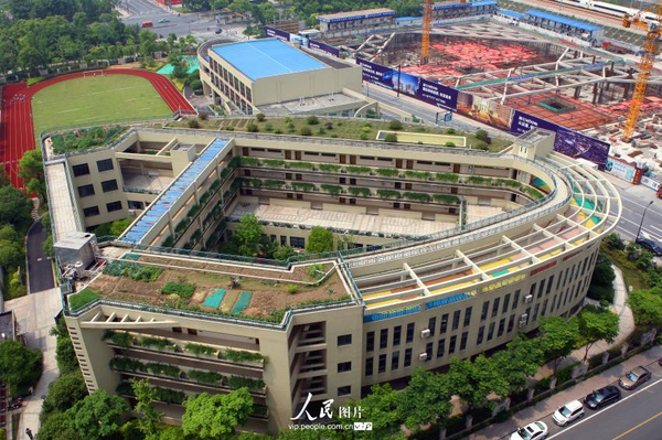 杭州一小学现空中菜园-让学生亲近自然-2