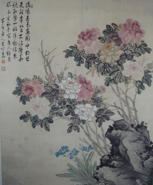 陈半丁作品装裱后全貌