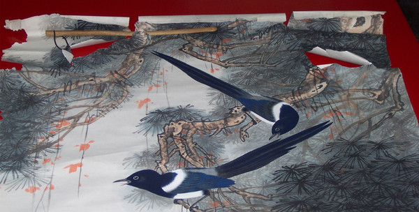 于非闇作品装裱前 于非闇作品装裱前