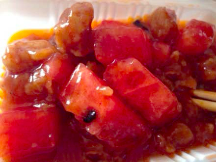 高校食堂现神菜西瓜炒肉-网友：实在把持不住了！4