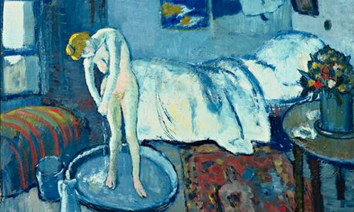 毕加索作品现画中画：女子沐浴图暗藏男子肖像5
