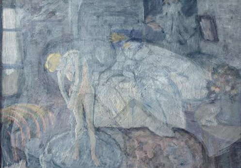 毕加索作品现画中画：女子沐浴图暗藏男子肖像4