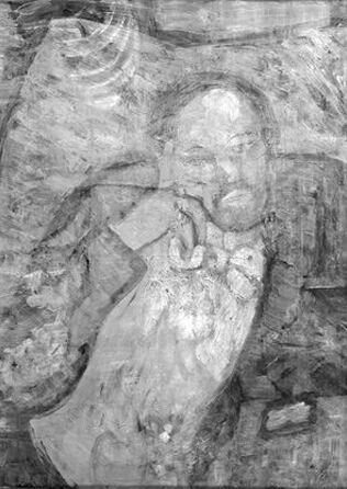 毕加索作品现画中画：女子沐浴图暗藏男子肖像2