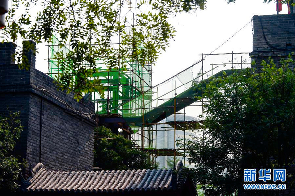 西安600年明城墙修建电梯引质疑3