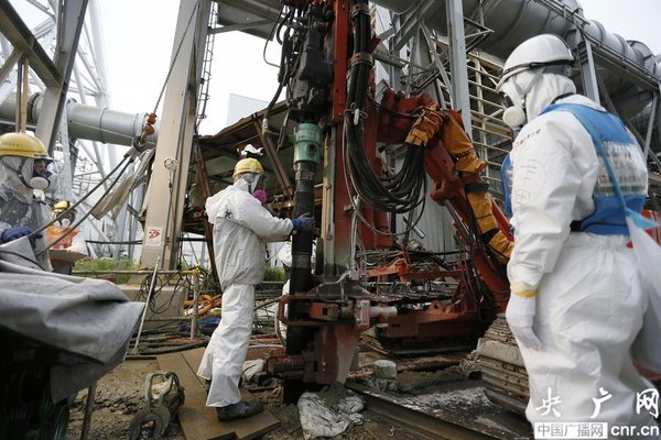日本福岛核电站建冰墙堵住核泄漏4