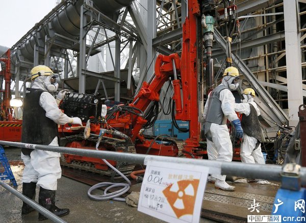 日本福岛核电站建冰墙堵住核泄漏5