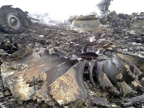 直击马航MH17客机坠毁现场5