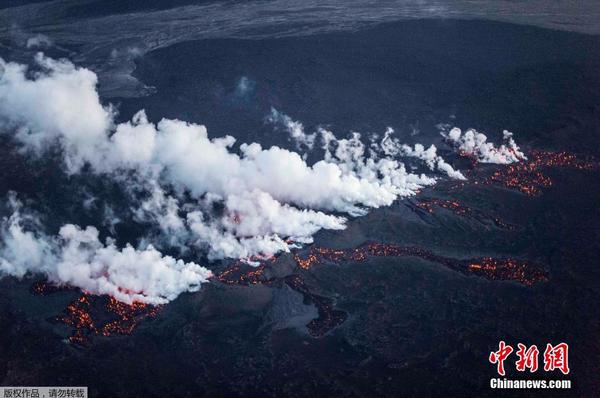 冰岛火山喷发