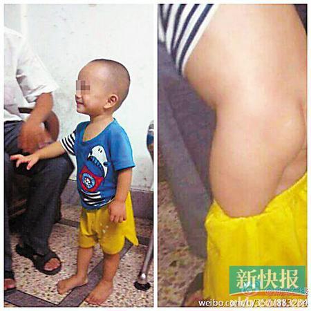 目前，孩子由爷爷照顾。潮南警方供图