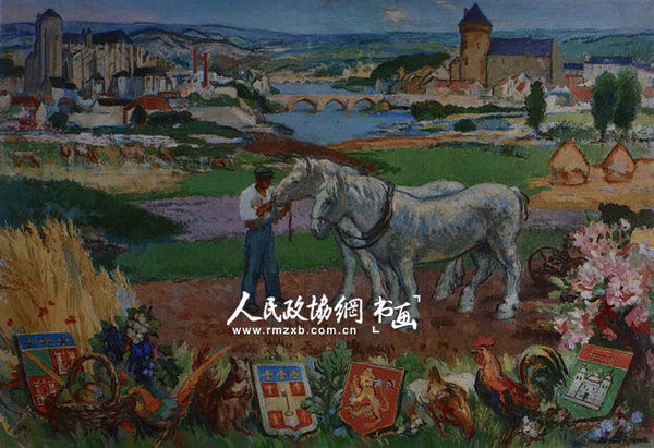 （2）阿尔伯特·雷诺阿  缅因州  24x12cm  布面油画_副本