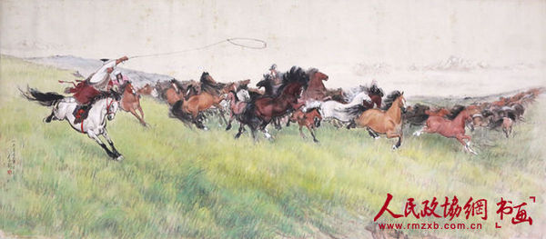 套马　98cmx229cm　1955年_副本