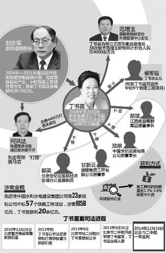 丁书苗及涉案人物关系图