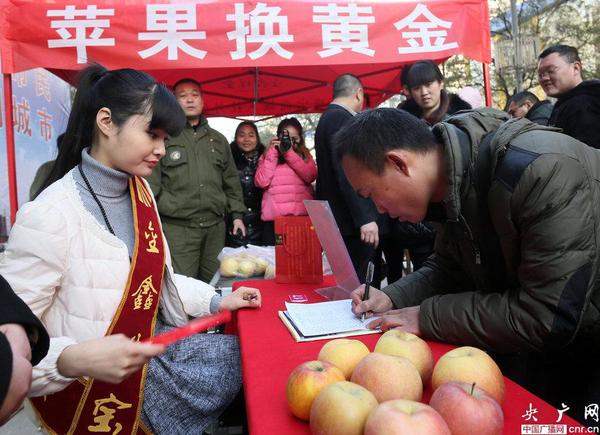 郑州企业迎圣诞用苹果换黄金
