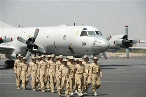 资料图：在吉布提驻扎的日本海上自卫队P-3C巡逻机