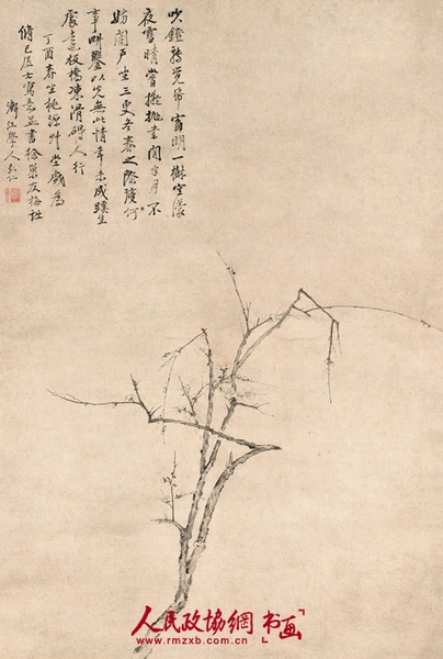 弘仁《梅花图》2010年秋季艺术品拍卖会 成交价：RMB 6,496,000元_副本