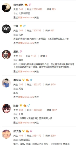 卓伟的关注列表，你怕了吗？