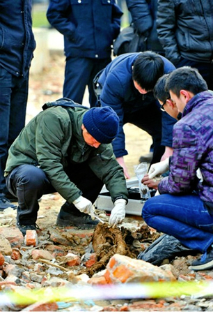 工地惊现大量碎尸--警方：系大学实验用人体标本2