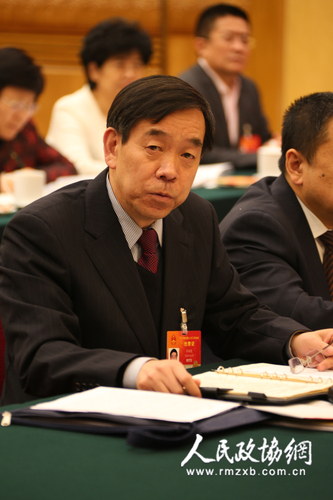 河北省环保厅厅长张国鹰。中国青年网记者 杨茜摄 拷贝