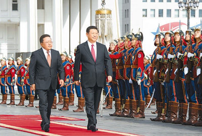 习近平主席访问蒙古国（资料图）2