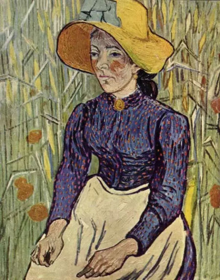 《麦前的农妇》(Peasant Woman Against a Background of Wheat,1890) 《麦前的农妇》(Peasant Woman Against a Background of Wheat,1890)
