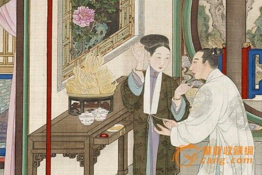《乾隆燕寝怡情图》大盘堆放佛手十数只 《乾隆燕寝怡情图》大盘堆放佛手十数只