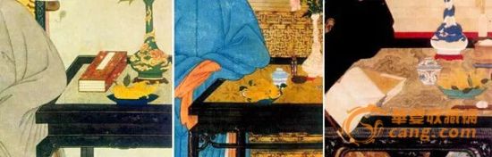 《衍圣公夫人燕居图》中桌旁的佛手 《衍圣公夫人燕居图》中桌旁的佛手