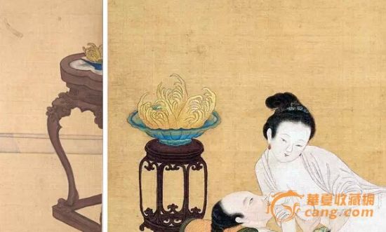 置于香几上的佛手 置于香几上的佛手