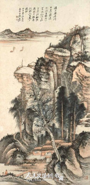 张大千 《拟石溪溪山留客图》 中国嘉德_副本
