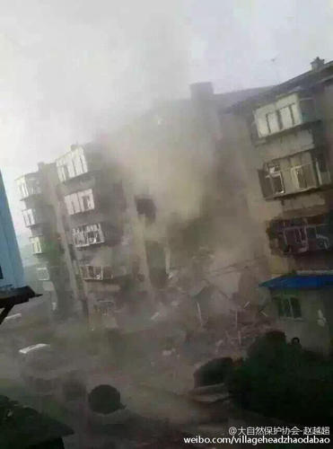 爆炸现场。