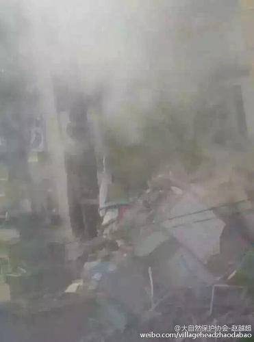 爆炸现场。1