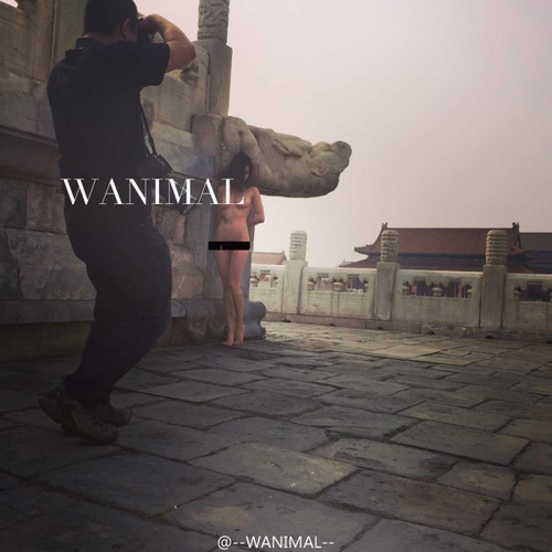 图为摄影师WANIMAL在故宫拍摄的人体图。