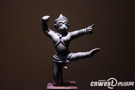 展览的猴神哈奴曼雕塑,或为孙悟空原型。