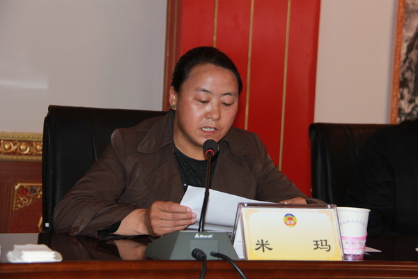 2.拉萨市达孜县政协主席米玛发言