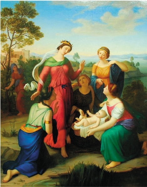 发现摩西 19世纪上半叶 95×76cm（修复后）